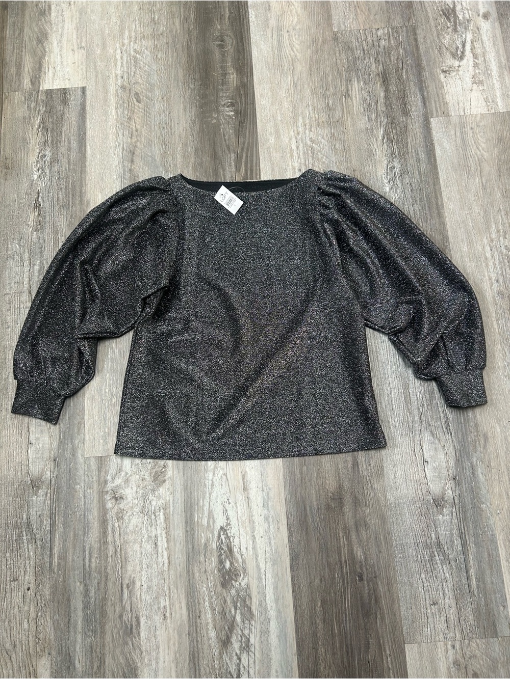 NWT Loft Shimmering Metallic Silver Long Sleeve Top Size Small

C1-250